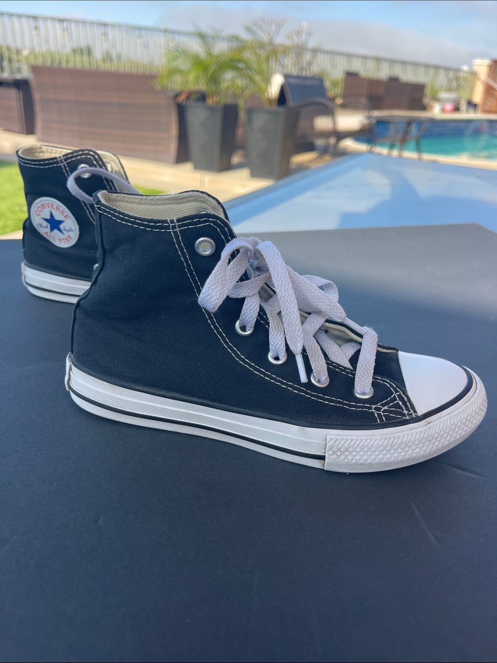Converse Black & White Kids High Top Sneakers